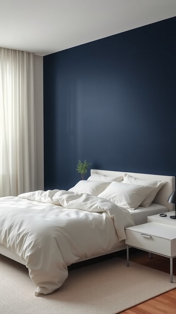 Navy Blue as an Accent Wall