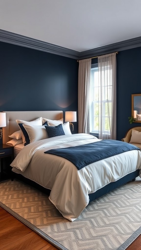 navy blue bedroom ideas