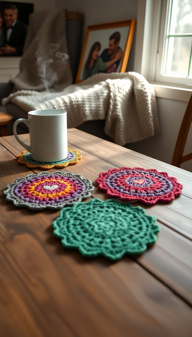 Personalized Crochet Coasters