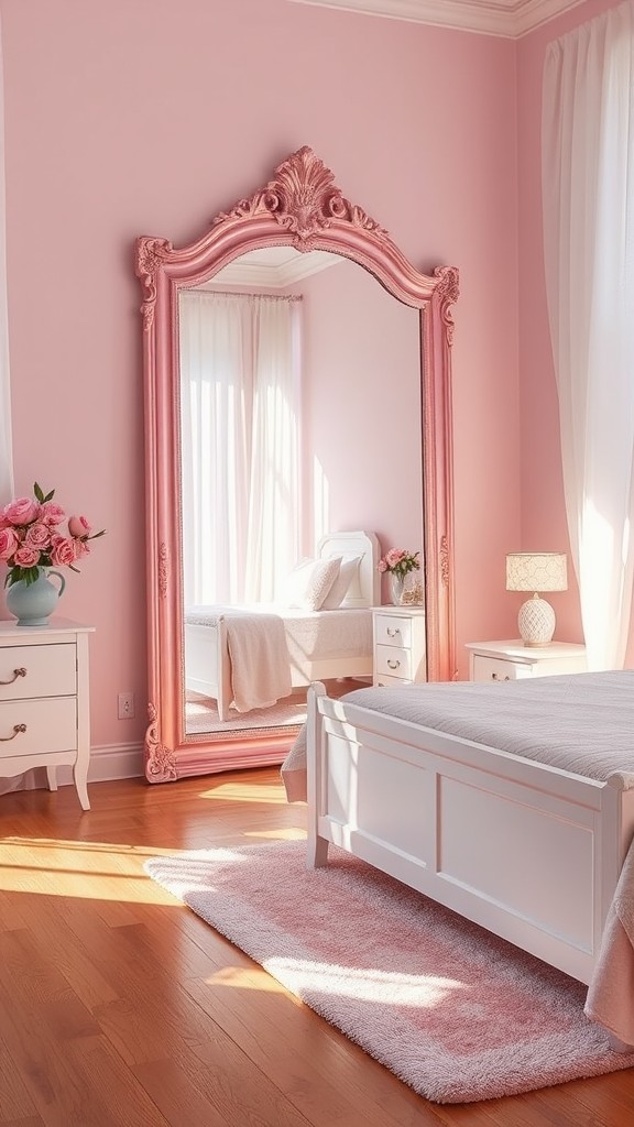 Pink Framed Mirrors