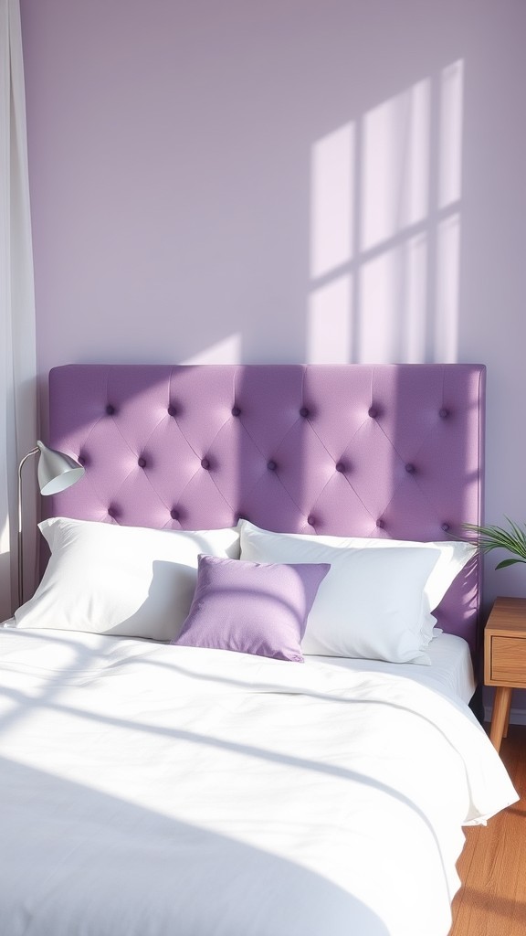 Purple Upholstered Headboard