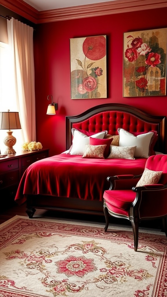 red bedroom ideas