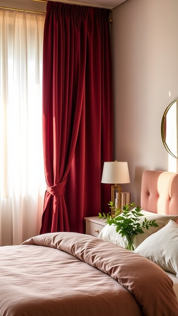 Rich Burgundy Velvet Curtains