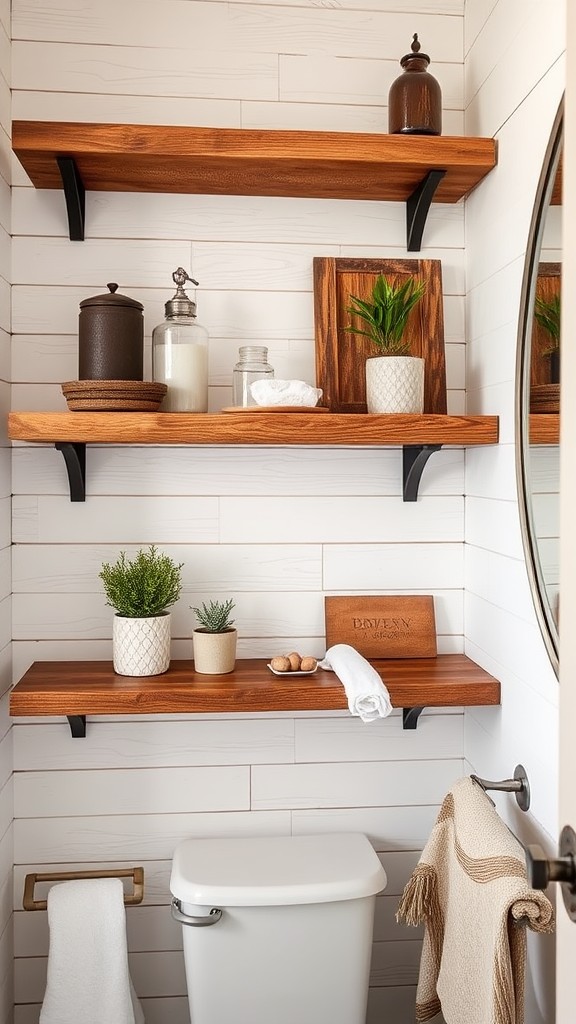 Rustic Wood Shelving