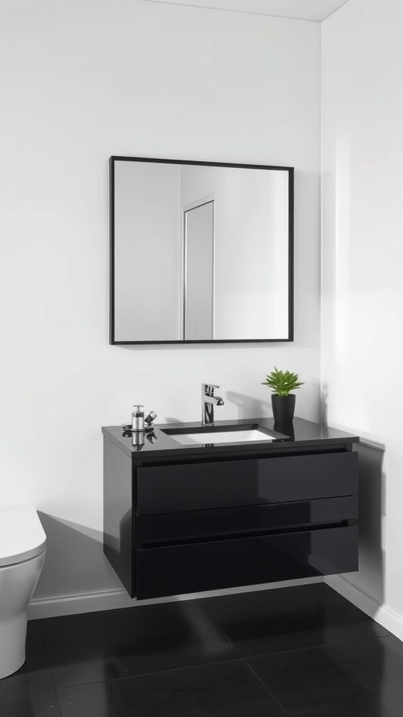 Sleek Black Vanities