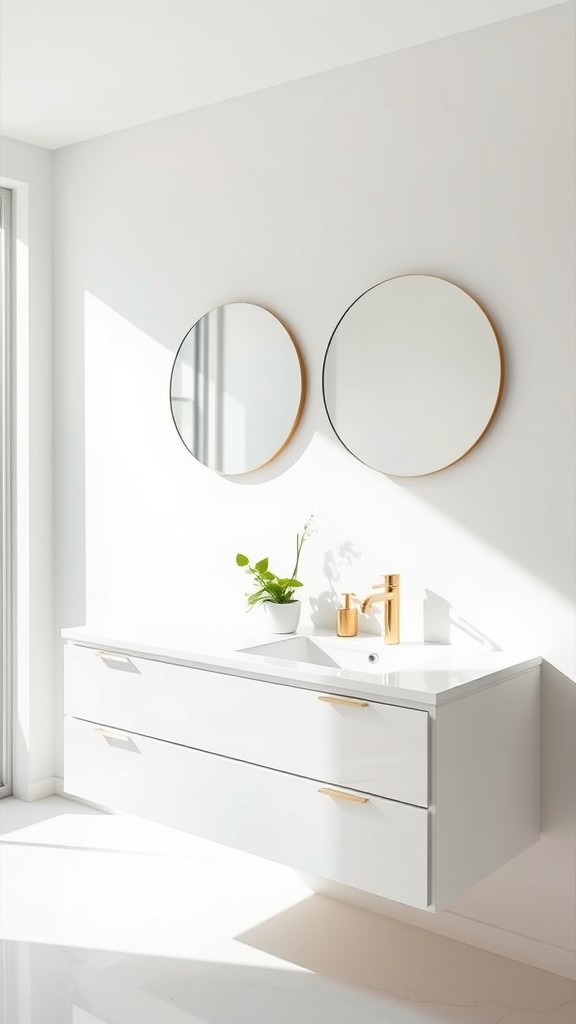 Sleek Minimalist Vanities in White