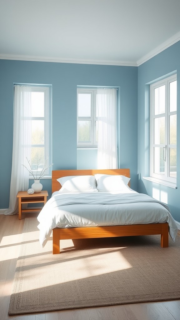 Soft Blue Walls for a Calming Effect