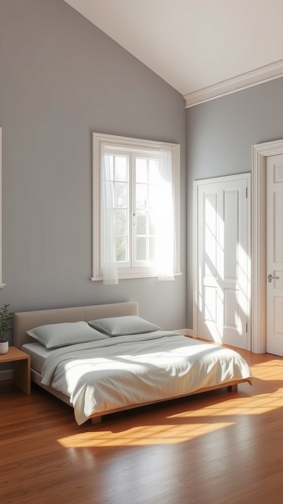 Soft Grey Walls with White Trim