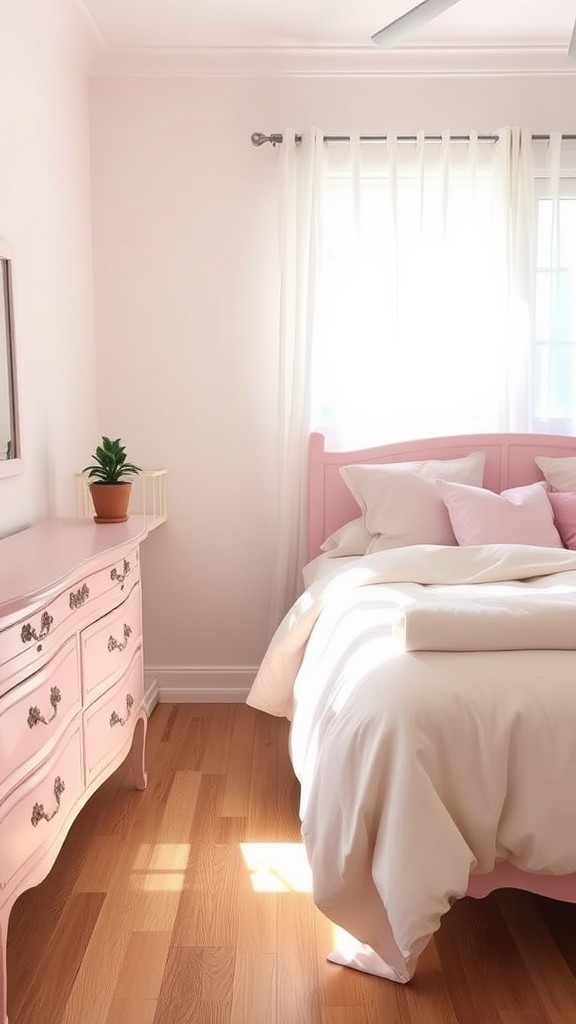 Soft Pink Paint on Furniture