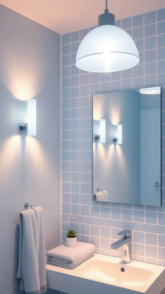 Soothing Blue Lighting Fixtures