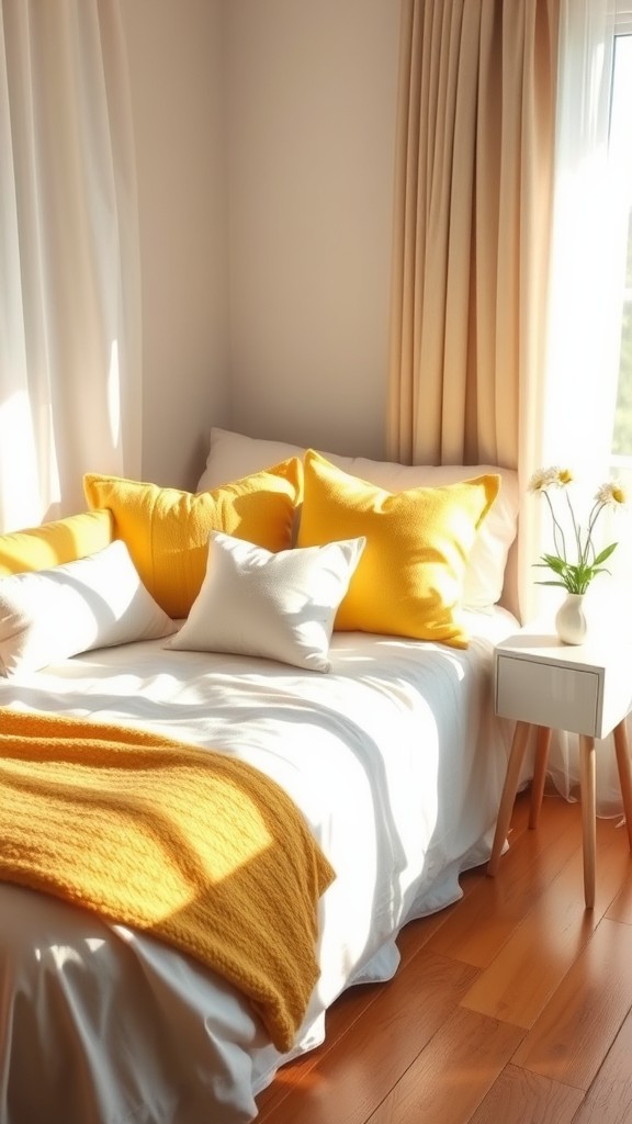 Sunny Yellow Throw Pillows