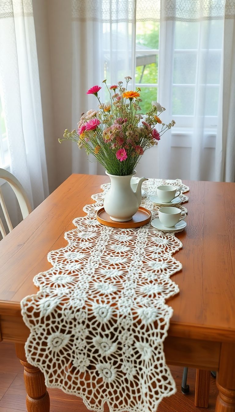 Sweet Crochet Table Runners