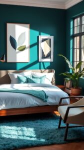 teal bedroom ideas for a vibrant and cool styl