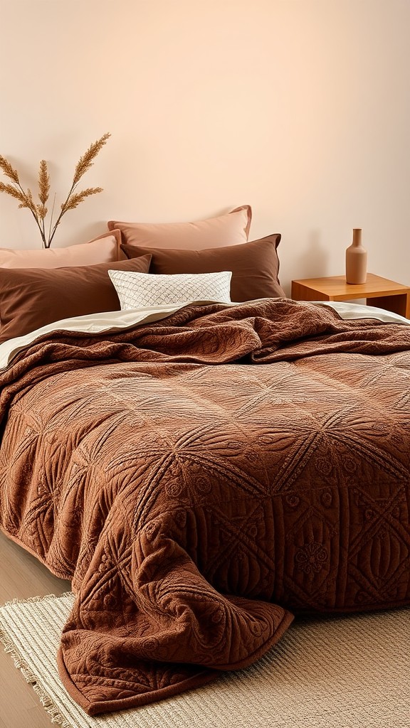 Textured Brown Bedspreads