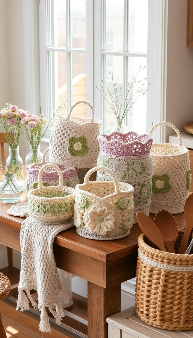 Unique Crochet Baskets