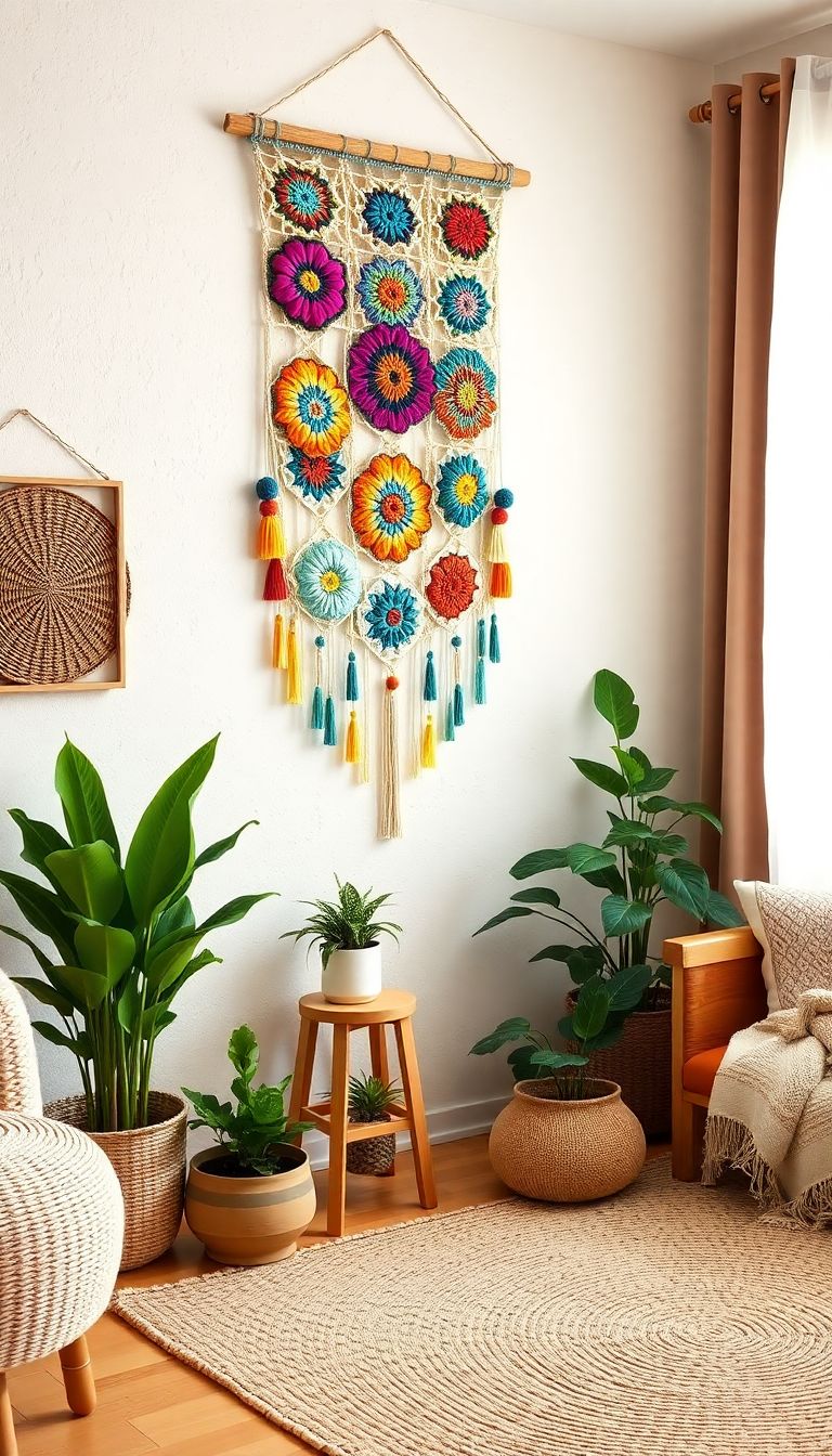 Unique Crochet Wall Hanging