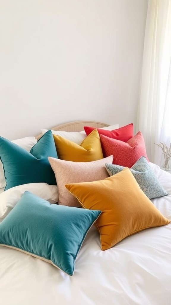 Use Colorful Throw Pillows