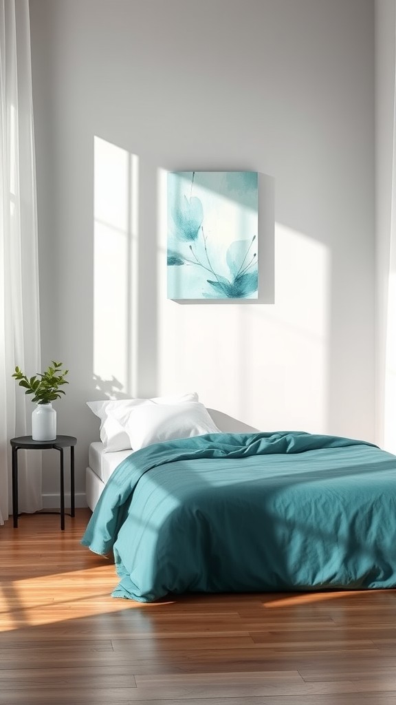 Use Teal Bedding for a Pop of Color