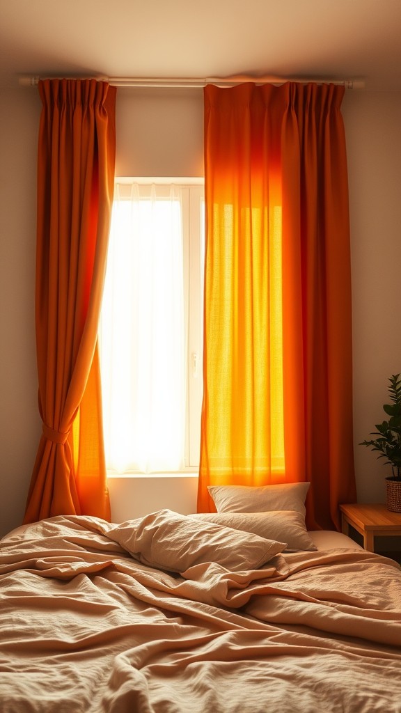 Use Warm Orange Curtains