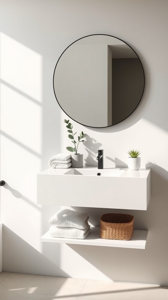 Vanity with Open Shelving