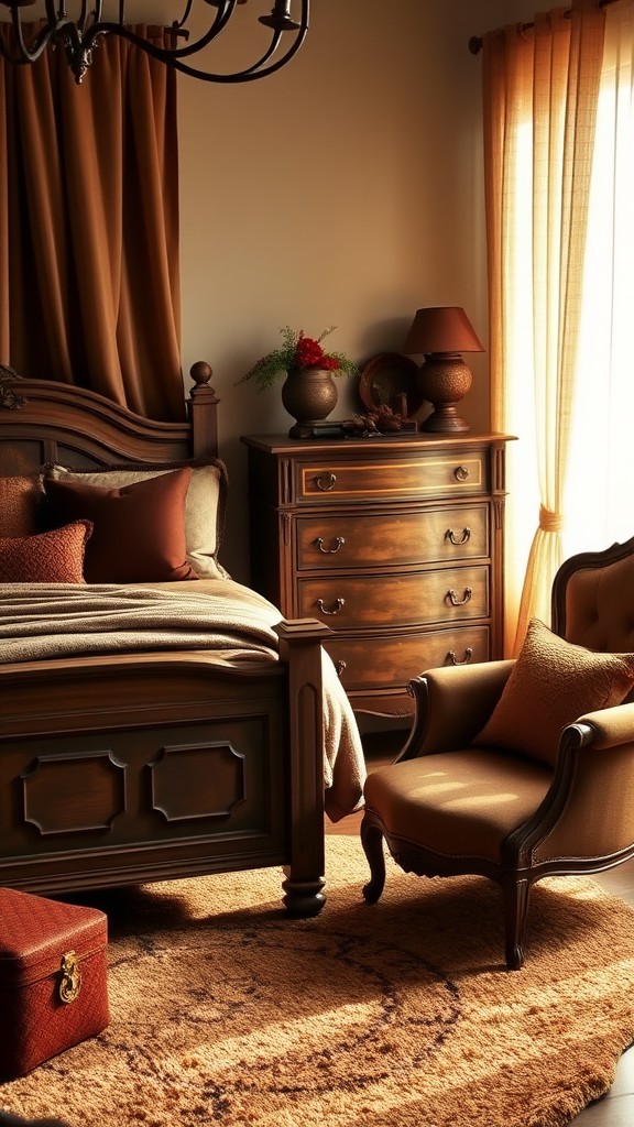 Vintage Furniture with Chocolate Tones