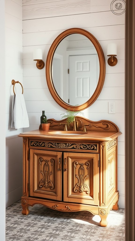 Vintage-Inspired Wooden Vanities