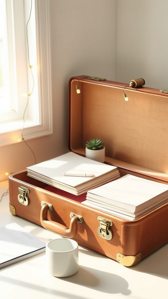 Vintage Suitcase Storage