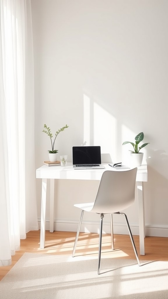 White Desk for a Workspace