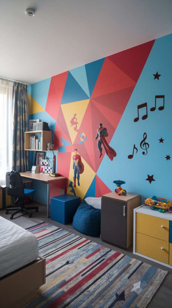 Bright and Colorful Accent Walls