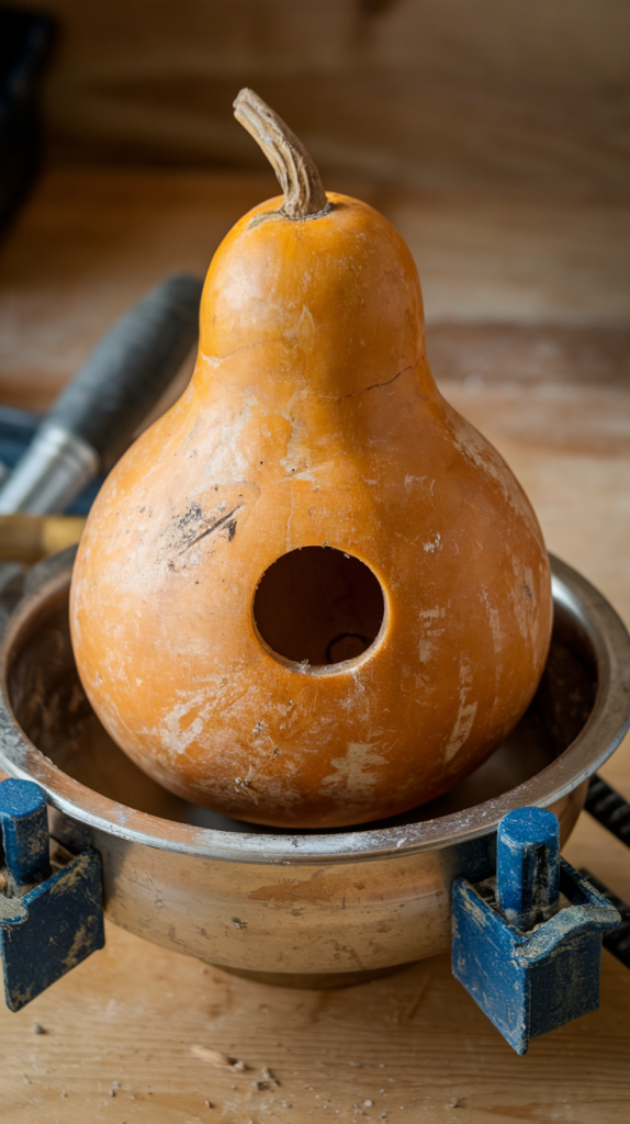 Drilling and Hollowing Out the Gourd