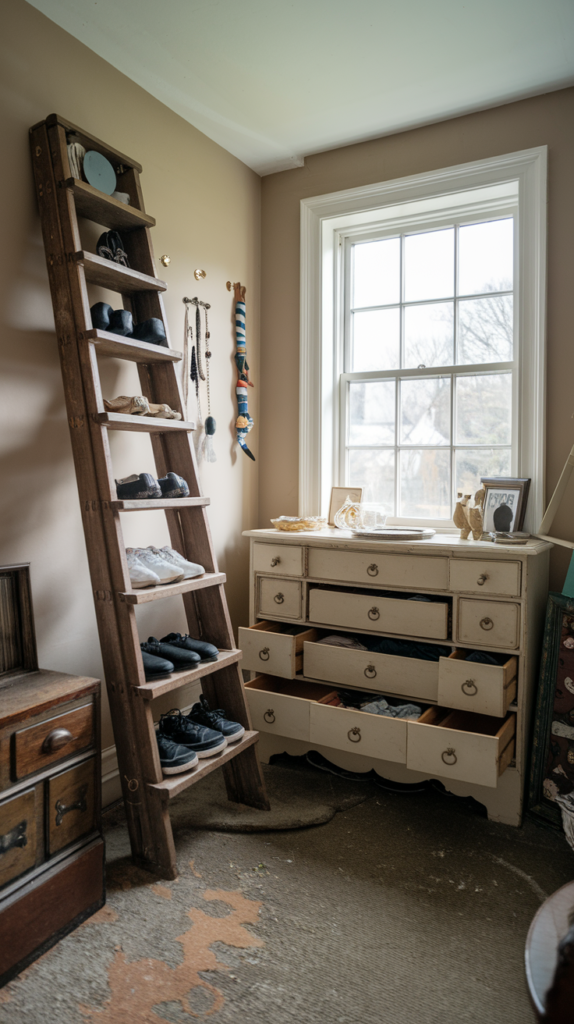 Repurposed Furniture as Closet Solutions