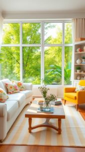 bright and cheery spring living room ideas for a new look