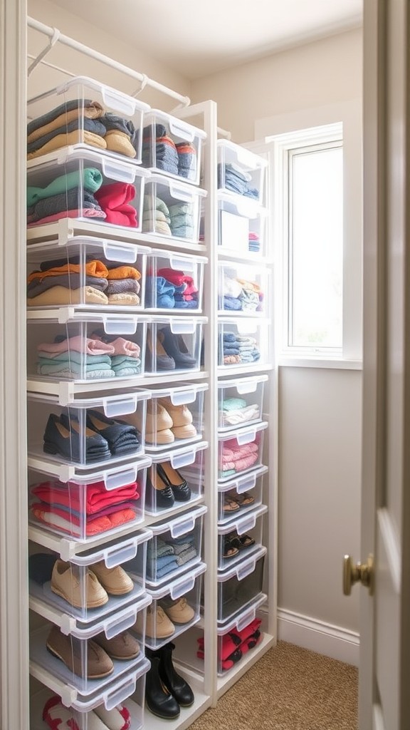 Clear Storage Bins for Visibility