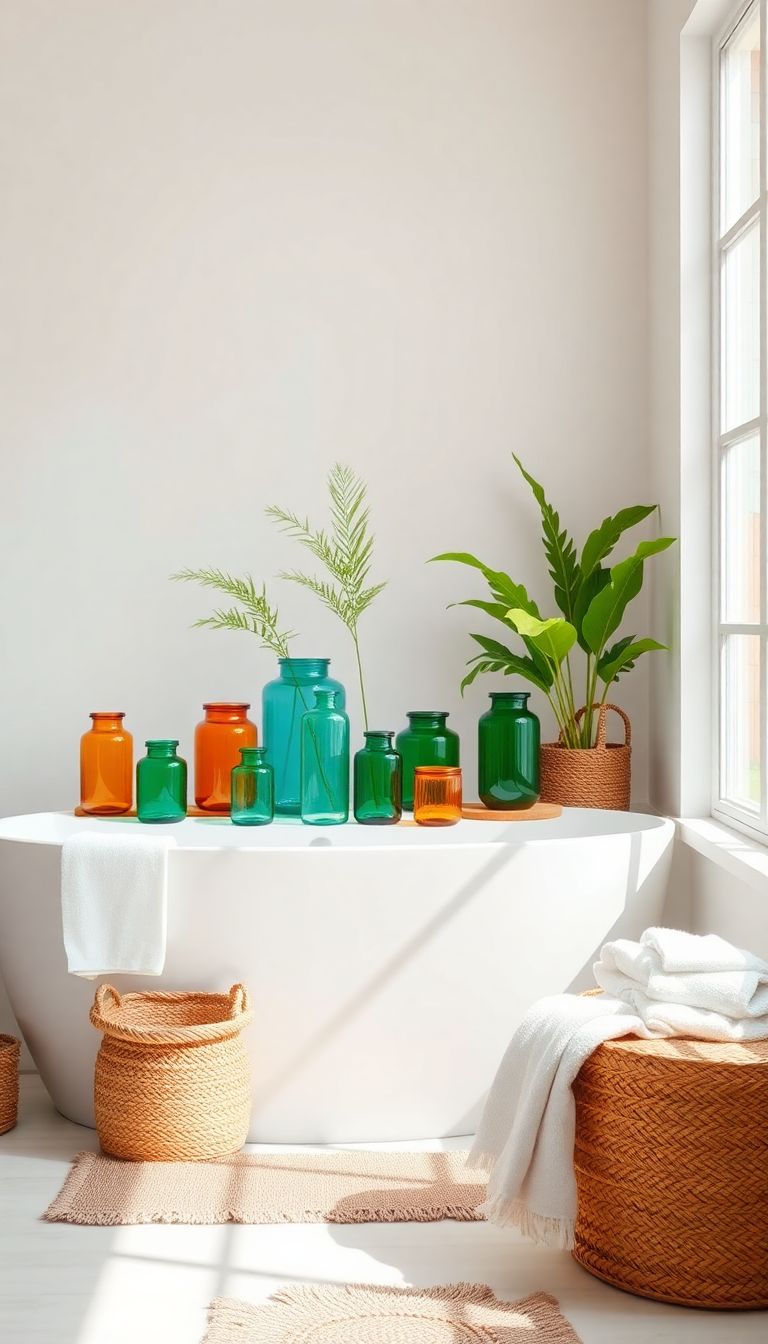 Colorful Glass Jars for Storage