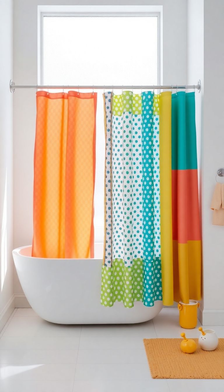 Colorful Shower Curtain Options