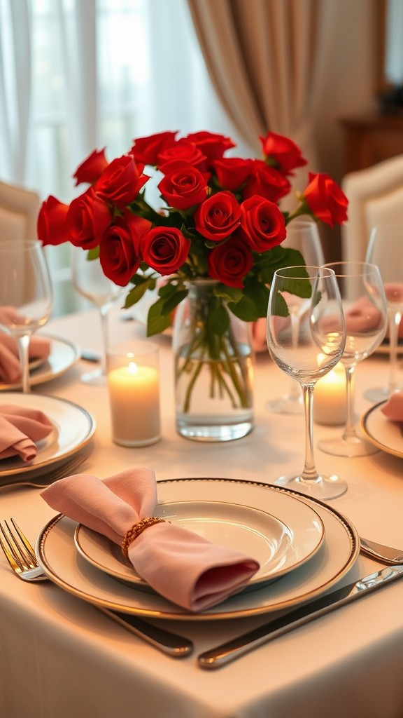 Coordinating Tableware for Romantic Dinners