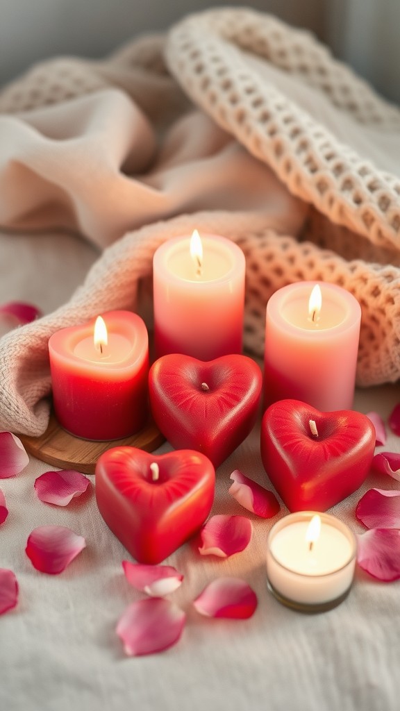 Heart-Shaped Candles for a Warm Glow