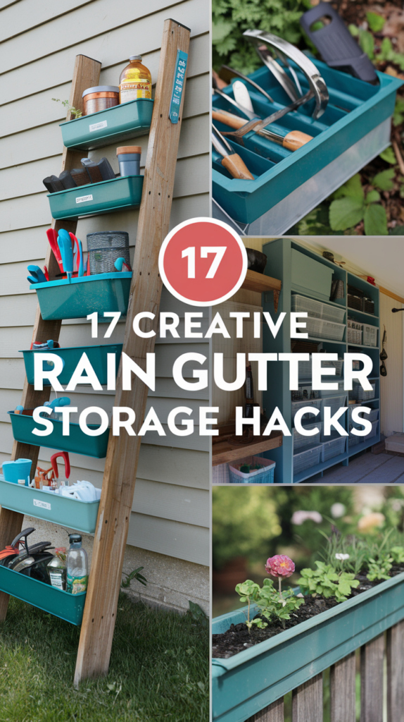 Storage Solutions Using Rain Gutters