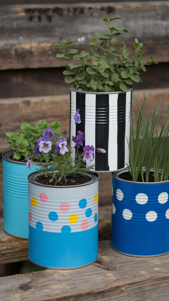 Creative DIY Flowerpot Ideas with Paint Cans