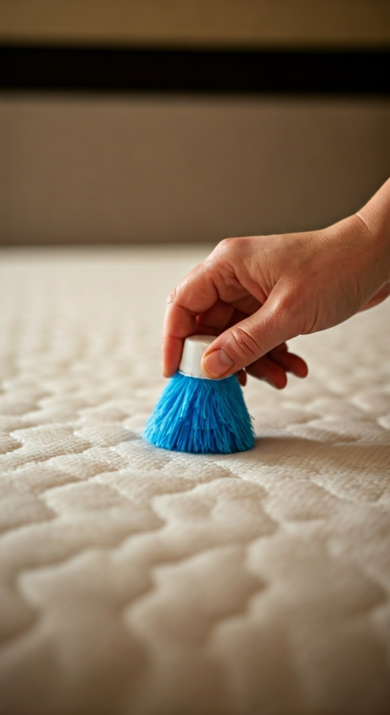 Spot cleaning a mattress stain