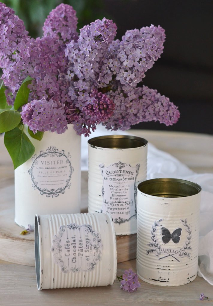 Charming DIY French-Inspired Tin Cans