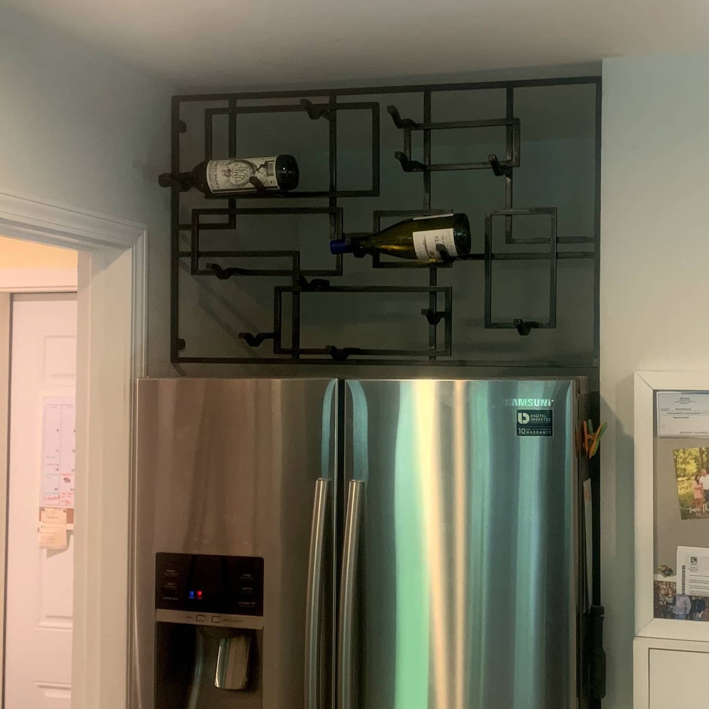 Chic Above Fridge Wine Storage