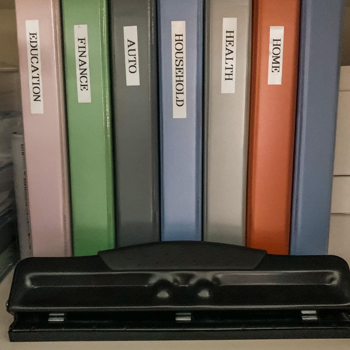 Colorful Binder System for Kids’ Papers