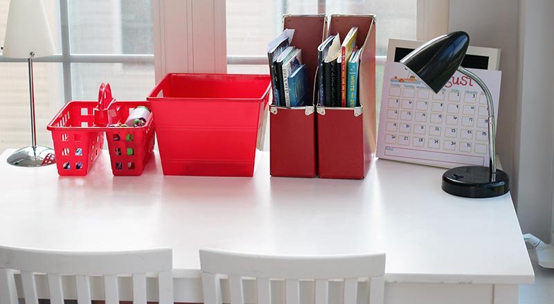 Create an Organized Homework Station