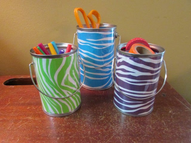 Creative Pencil Holder Ideas from Paint Cans