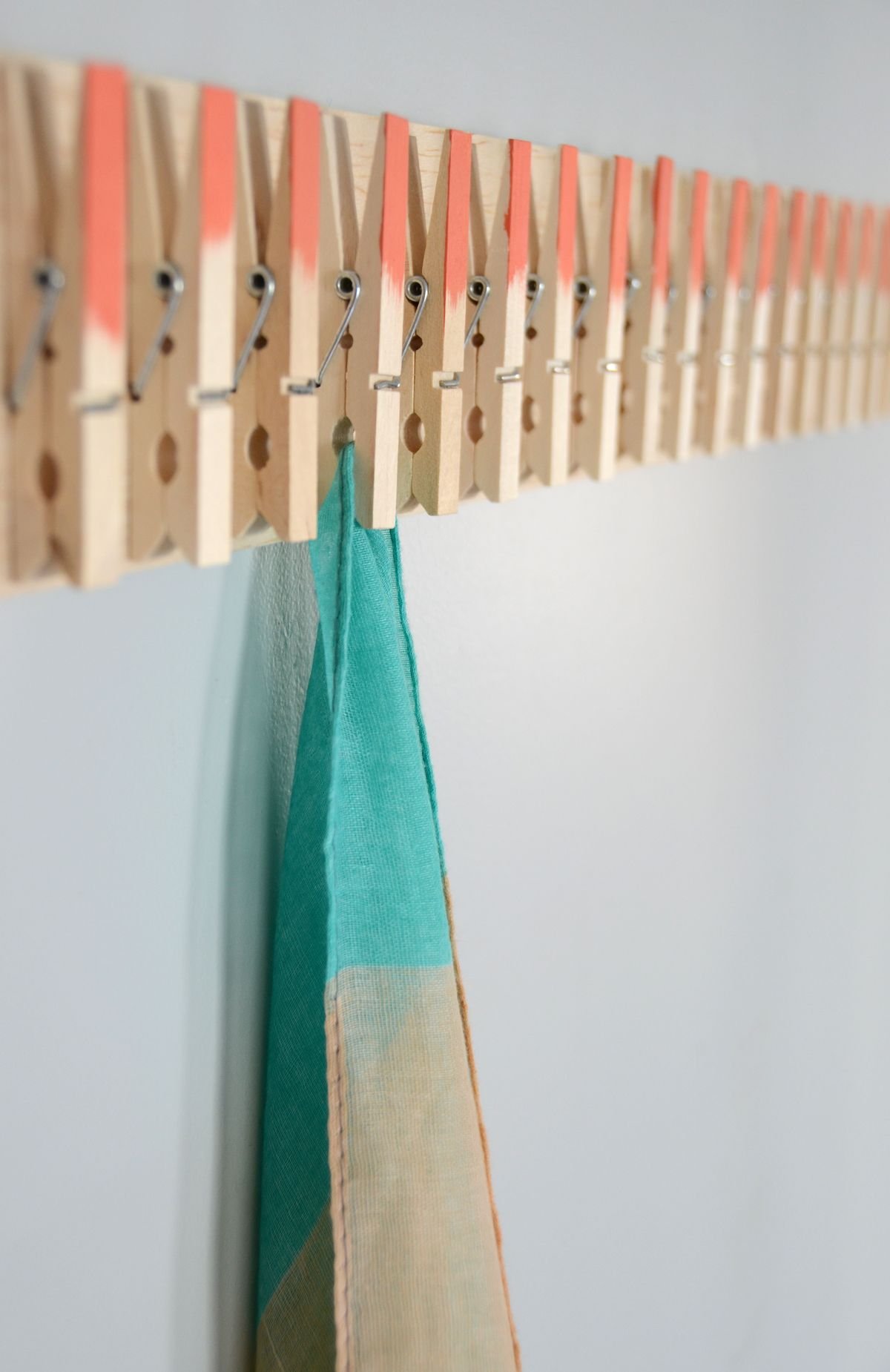 Creative Scarf Storage Solutions Using Clothespins