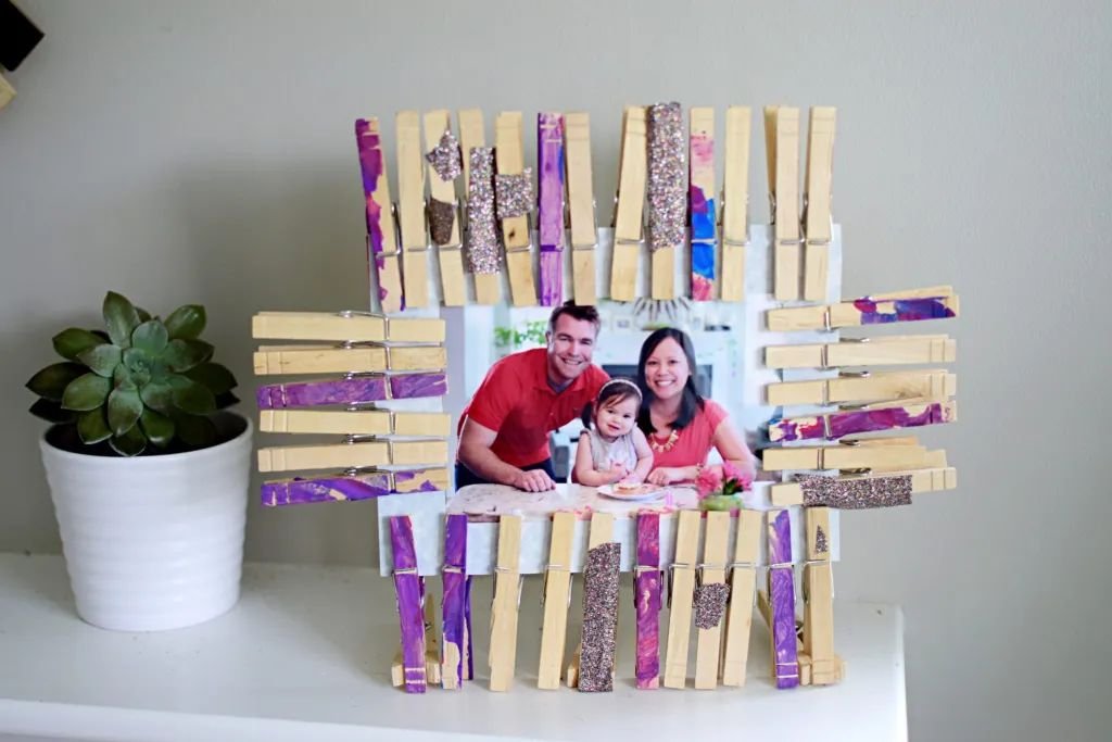 DIY Clothespin Picture Frame Tutorial