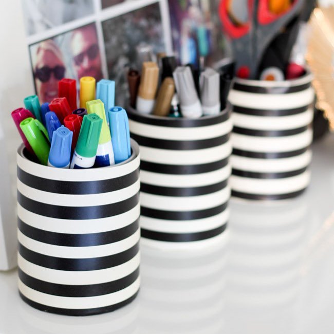 DIY Metal Tea Tin Organizers