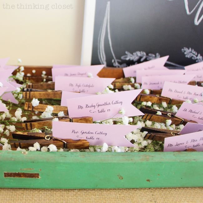 DIY Placecard Holders for Weddings