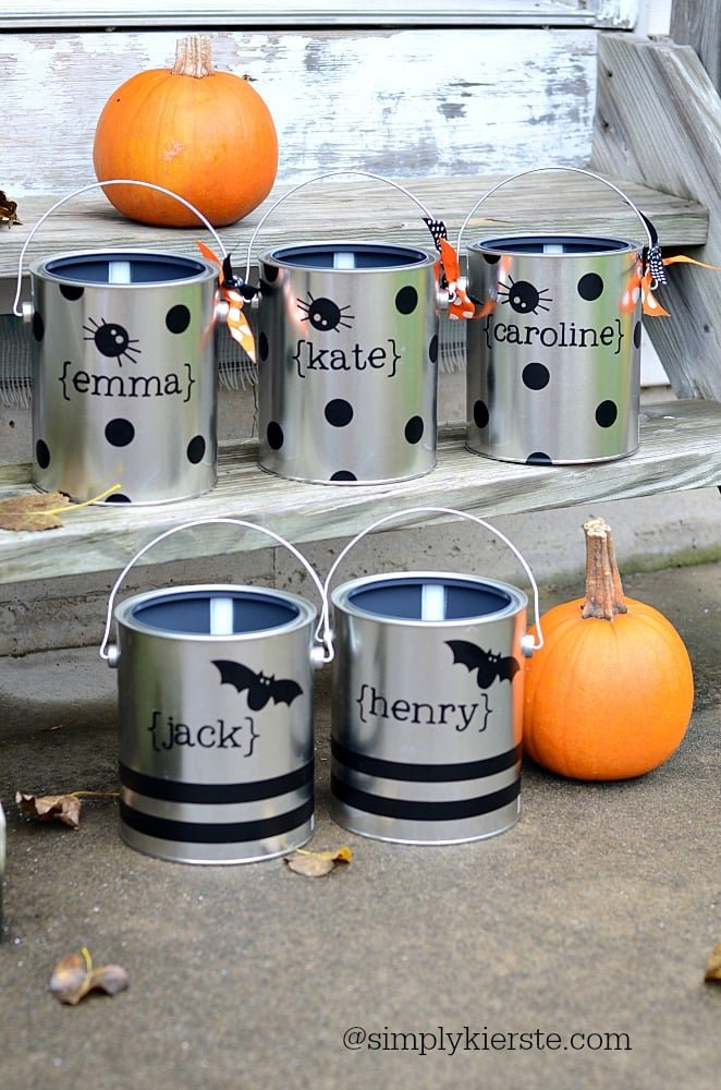 DIY Trick-or-Treat Buckets from Paint Cans